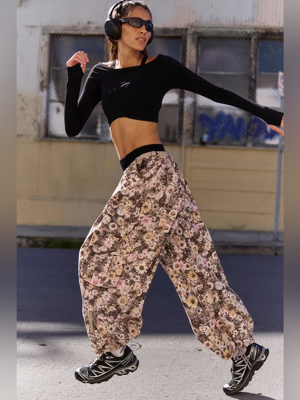 NWT Free People Charmer Floral Printed Utility Pants